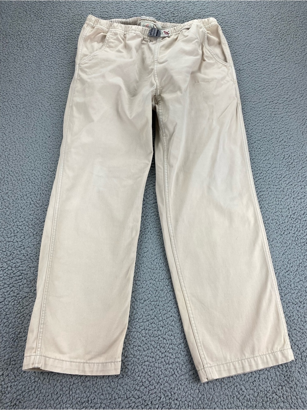 Gramicci Original Freedom Pants Beige Cotton Climbing Outdoor Belted  Size:  M